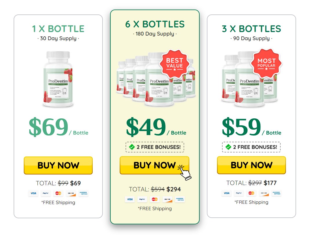 Order ProDentim best pricing